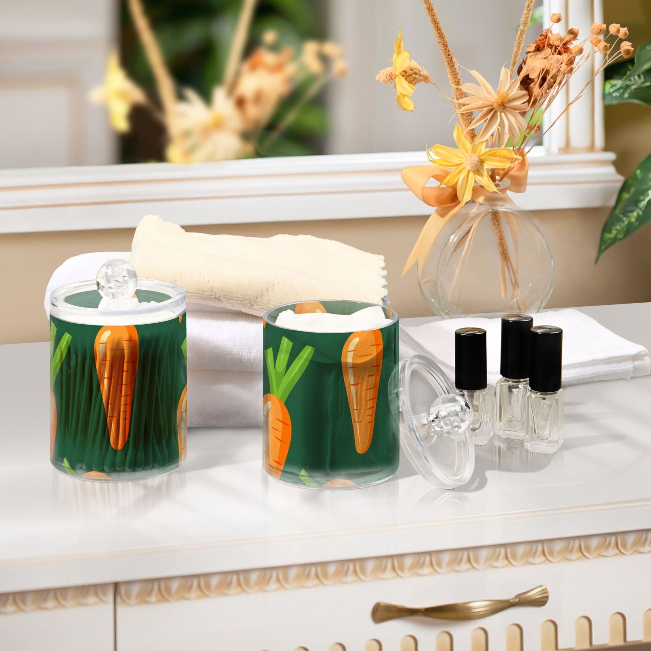 Ckdifva Carrots Storage Jar with Lid Acrylic Organization Storage ...