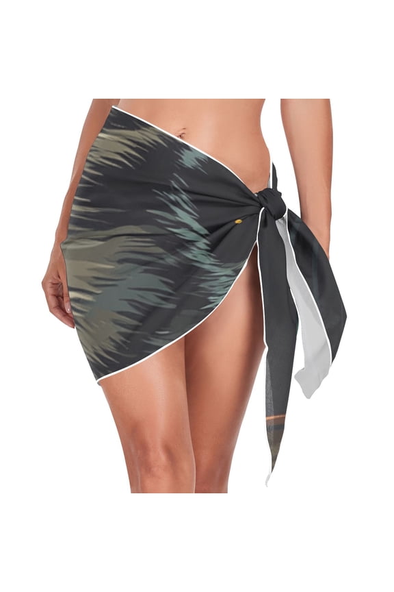 Cat Books Beach Cover Up for Women Swimsuit Coverups Bikini Wrap Short Skirt