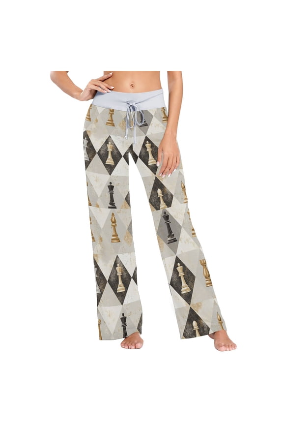Chess Diamond Womens Sleep Pajama Pants Waistband Lounge Sleepwear Pjs Sweatpants Yoga Pants