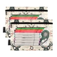 thumbnail image 1 of Ckdifva Christmas Reindeer Pencil Pouch 3 Ring Zipper Pencil Case Binder Pockets Clear Top Cosmetic Bag 2 Pack, 1 of 6