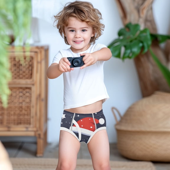 Ckdifva Christmas Santa Hats Stars Boys Underwear Briefs Cotton Panties Active Stretch Briefs One Pack