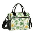 thumbnail image 1 of Ckdifva Clover Leaves Flowers Cooler Bag Cooler Cooling Tote Lunch Bag Lunch Box Front Pocket with Shoulder Strap, 1 of 6
