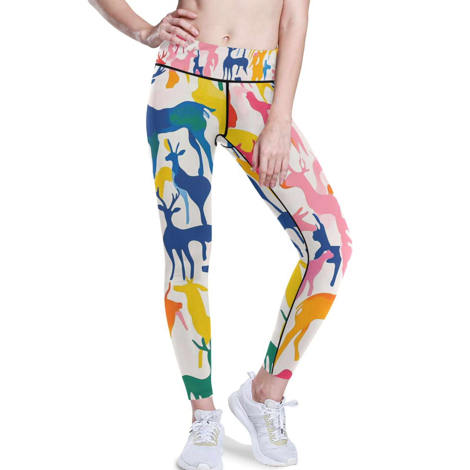 Colorful Evil Eye Print Sports Exercise Fitness Leggings Women's Yoga Pants main image 0