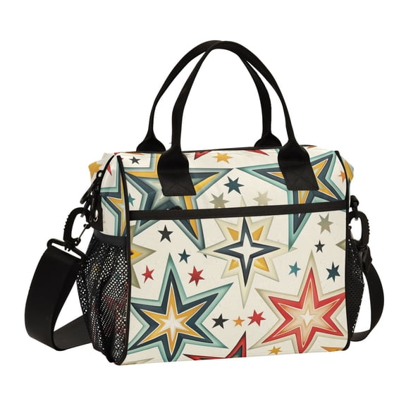 Ckdifva Complex Stars Cooler Bag Cooler Cooling Tote Lunch Bag Lunch Box Front Pocket with Shoulder Strap