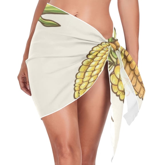 Ckdifva Corns Beach Cover Up for Women Swimsuit Coverups Bikini Wrap Short Skirt