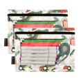 thumbnail image 1 of Ckdifva Crocodiles Christmas Gifts Pencil Pouch 3 Ring Zipper Pencil Case Binder Pockets Clear Top Cosmetic Bag 2 Pack, 1 of 6