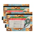 thumbnail image 1 of Ckdifva Cute Smile Dogs Pencil Pouch 3 Ring Zipper Pencil Case Binder Pockets Clear Top Cosmetic Bag 2 Pack, 1 of 6