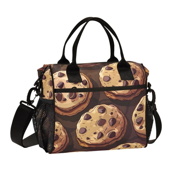 Ckdifva Delicious Cookies Cooler Bag Cooler Cooling Tote Lunch Bag Lunch Box Front Pocket with Shoulder Strap