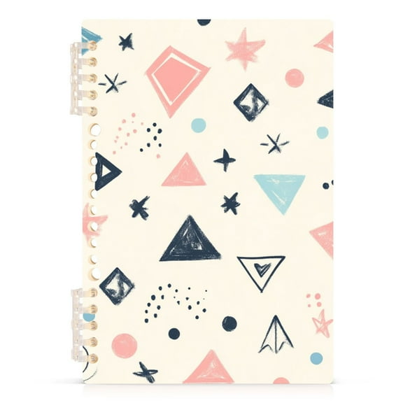 Ckdifva Digital Illustration A5 Ring Binder Notebook Journey Note Diary College Ruled Study 60 Pages