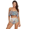 thumbnail image 1 of Ckdifva Dragonfly Flowers Plants Womens High Waisted Bikini Set Two Piece Swimsuit Bathing Suits, 1 of 5