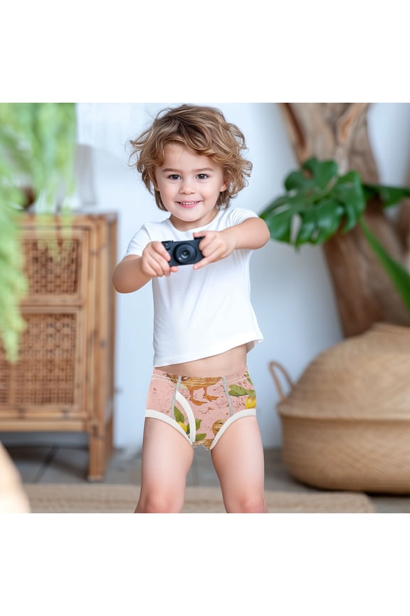 Duck with Lemon Boys Underwear Briefs Cotton Panties Active Stretch Briefs One Pack