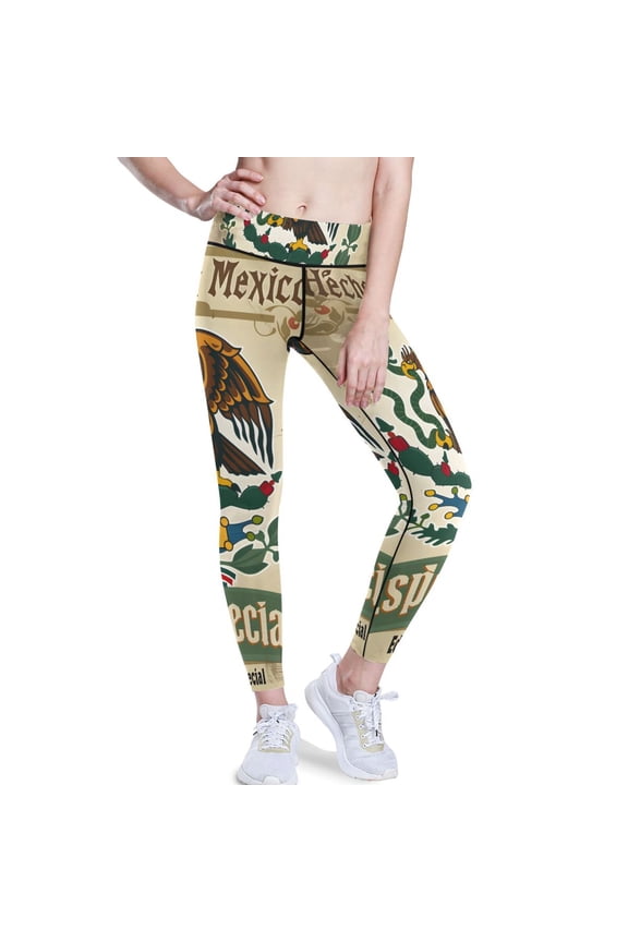 Eagle Kraft Paper Yoga Pants with Pockets for Women Workout Athletic Yoga Leggings