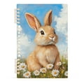 thumbnail image 1 of Ckdifva Easter Rabbit Flowers A5 Ring Binder Notebook Journey Note Diary College Ruled Study 60 Pages, 1 of 8