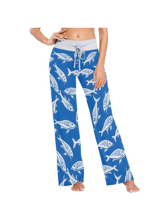 Fishes Womens Sleep Pajama Pants Waistband Lounge Sleepwear Pjs Sweatpants Yoga Pants