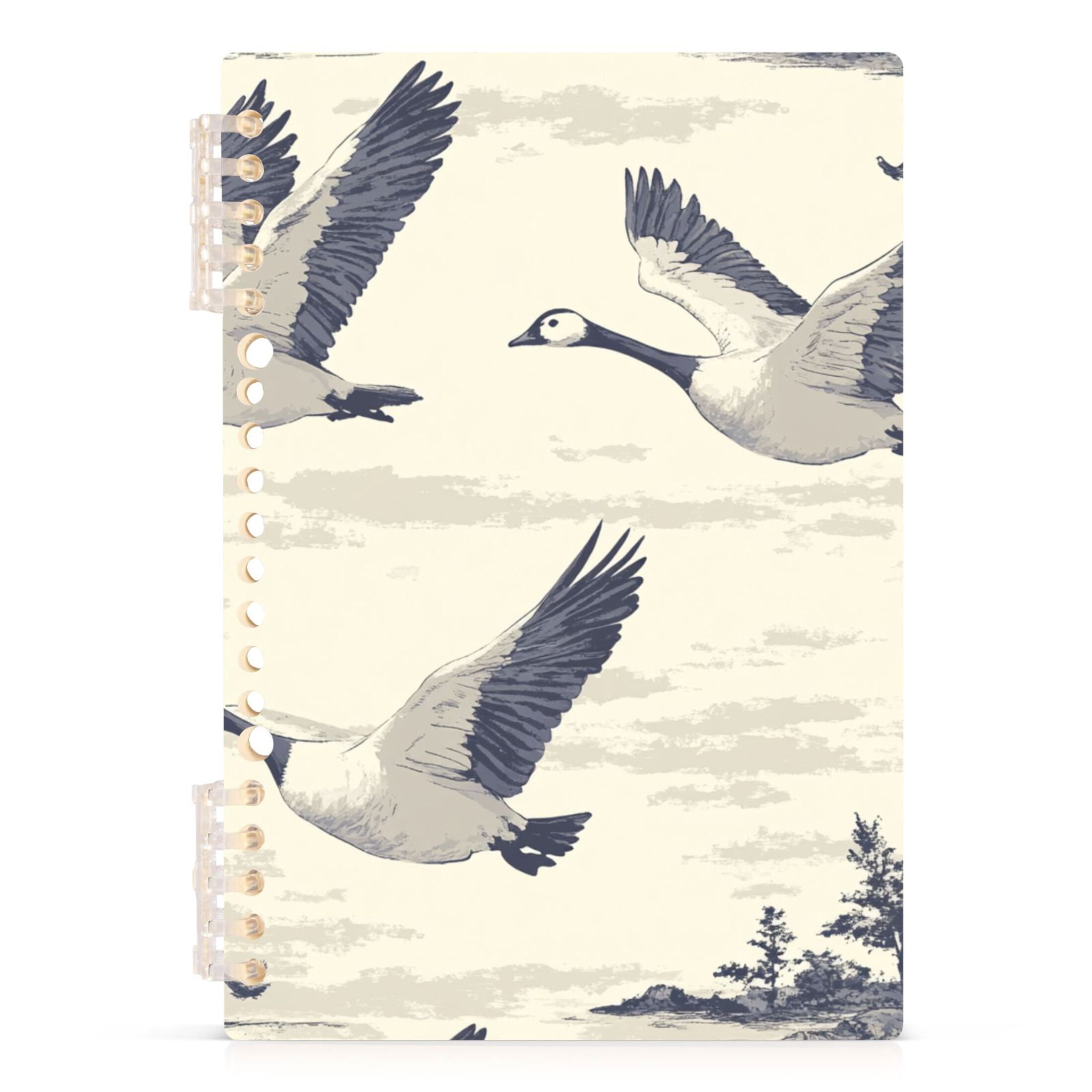 Notebook Goose Ckdifva Flying Geese A5 Ring Binder Notebook Journey Note Diary College ...