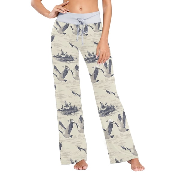 Ckdifva Flying Geese Womens Sleep Pajama Pants Waistband Lounge Sleepwear Pjs Sweatpants Yoga Pants