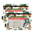 thumbnail image 1 of Ckdifva Four Leaf Clover Dogs Pencil Pouch 3 Ring Zipper Pencil Case Binder Pockets Clear Top Cosmetic Bag 2 Pack, 1 of 6