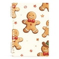 thumbnail image 1 of Ckdifva Gingerbread Cookies A5 Ring Binder Notebook Journey Note Diary College Ruled Study 60 Pages, 1 of 8