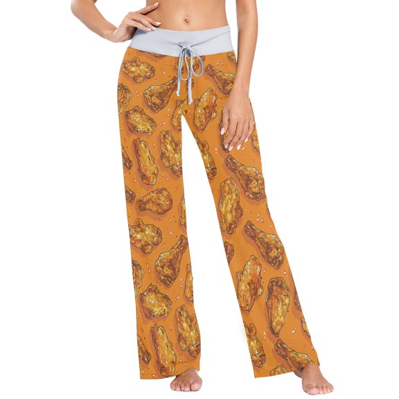 Ckdifva Golden Fried Chicken Womens Sleep Pajama Pants Waistband Lounge Sleepwear Pjs Sweatpants Yoga Pants