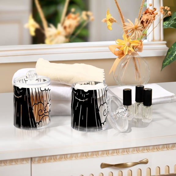 Ckdifva Gost Kids Storage Jar with Lid Acrylic Organization Storage Containers Set of 2