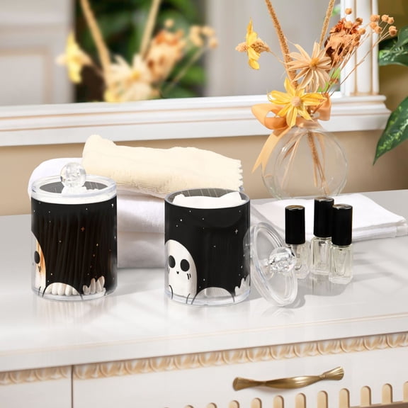 Ckdifva Gosts Clouds Storage Jar with Lid Acrylic Organization Storage Containers Set of 2