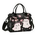 thumbnail image 1 of Ckdifva Halloween Pink Ghosts Flowers Cooler Bag Cooler Cooling Tote Lunch Bag Lunch Box Front Pocket with Shoulder Strap, 1 of 6