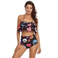 thumbnail image 1 of Ckdifva Hearts Skulls Womens High Waisted Bikini Set Two Piece Swimsuit Bathing Suits, 1 of 5