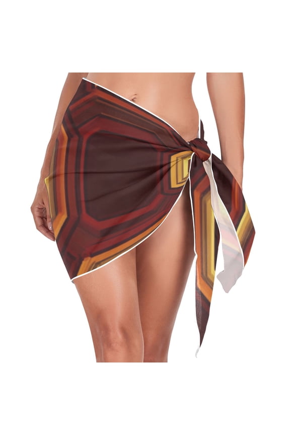 Horseshoe Octagonal Beach Cover Up for Women Swimsuit Coverups Bikini Wrap Short Skirt