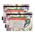 thumbnail image 1 of Ckdifva Hummingbirds Irises Pencil Pouch 3 Ring Zipper Pencil Case Binder Pockets Clear Top Cosmetic Bag 2 Pack, 1 of 6