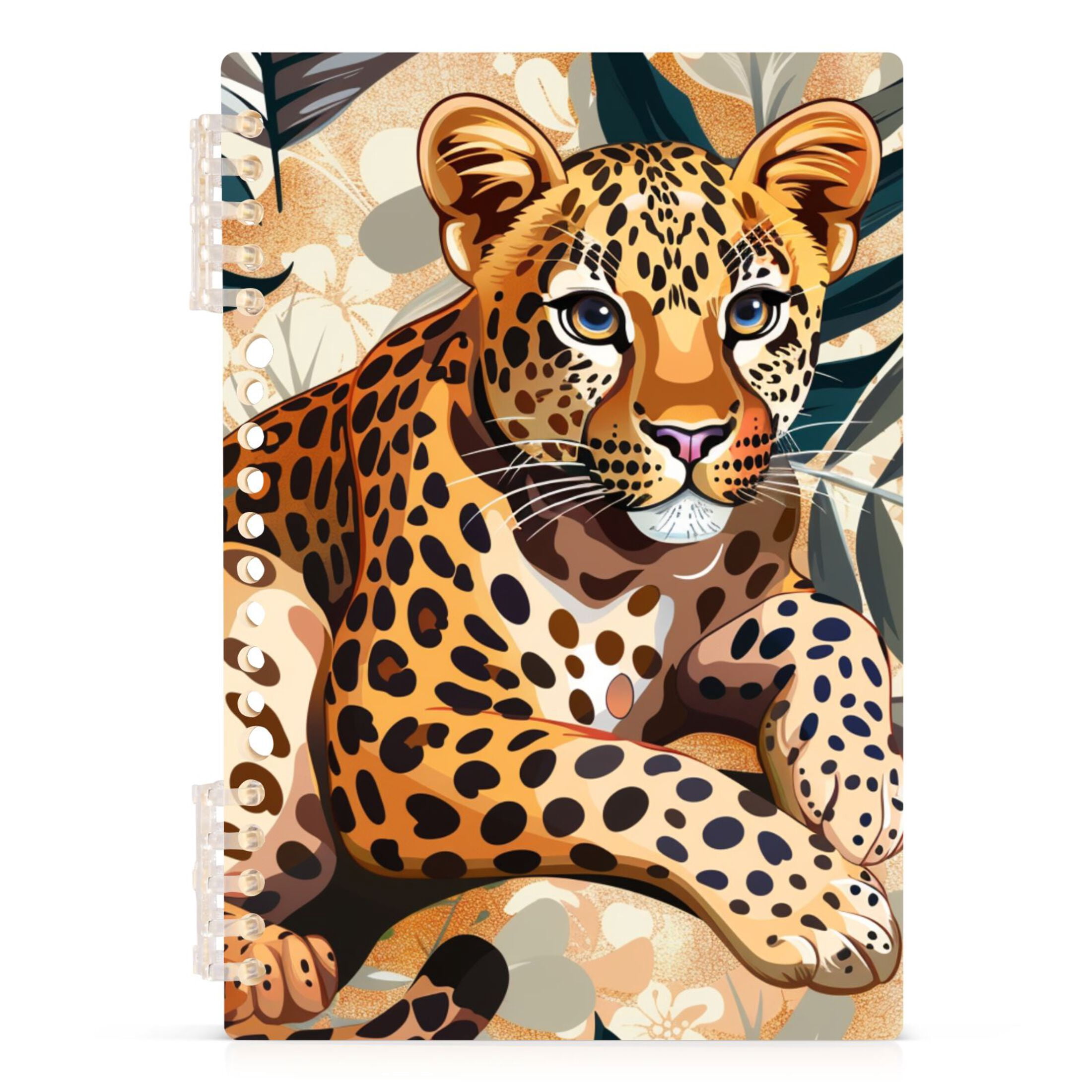 Ckdifva Leopard Baby A5 Ring Binder Notebook Journey Note Diary College ...