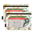 thumbnail image 1 of Ckdifva Mermaids Seaweed Pencil Pouch 3 Ring Zipper Pencil Case Binder Pockets Clear Top Cosmetic Bag 2 Pack, 1 of 6