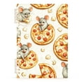 thumbnail image 1 of Ckdifva Mice Pizzas A5 Ring Binder Notebook Journey Note Diary College Ruled Study 60 Pages, 1 of 8