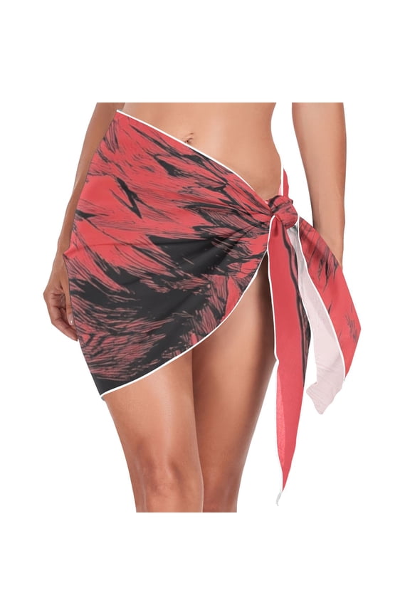 Monster Wolf Beach Cover Up for Women Swimsuit Coverups Bikini Wrap Short Skirt