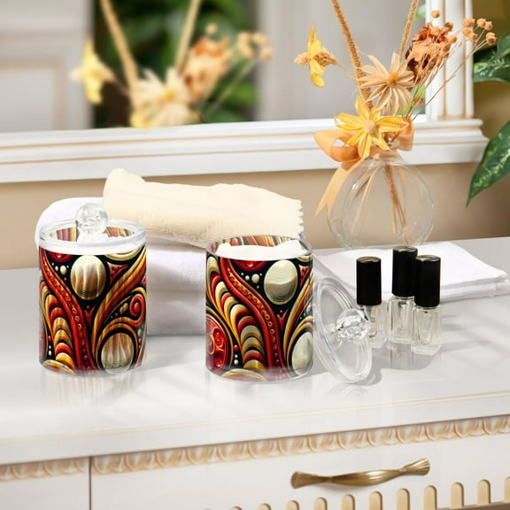 Ckdifva Original Pepperoni Pizza Storage Jar with Lid Acrylic Organization Storage Containers Set of 2