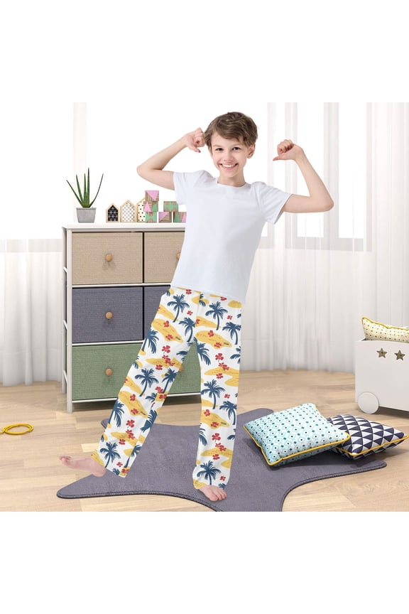 Palm Trees Sand Dunes Pajama Pants Boys Girls Pajamas Bottoms Sleepwear Pjs Lounge Sleep Pants with Pockets
