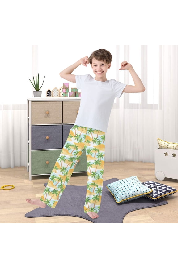Palm Trees and Sand Dunes Pajama Pants Boys Girls Pajamas Bottoms Sleepwear Pjs Lounge Sleep Pants with Pockets