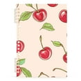thumbnail image 1 of Ckdifva Pink Cherrys A5 Ring Binder Notebook Journey Note Diary College Ruled Study 60 Pages, 1 of 8