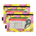 thumbnail image 1 of Ckdifva Pink Ice Cream Pencil Pouch 3 Ring Zipper Pencil Case Binder Pockets Clear Top Cosmetic Bag 2 Pack, 1 of 6