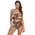 thumbnail image 1 of Ckdifva Pixel Coffee Cakes Womens High Waisted Bikini Set Two Piece Swimsuit Bathing Suits, 1 of 5