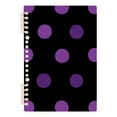 thumbnail image 1 of Ckdifva Purple Polka Dot A5 Ring Binder Notebook Journey Note Diary College Ruled Study 60 Pages, 1 of 8