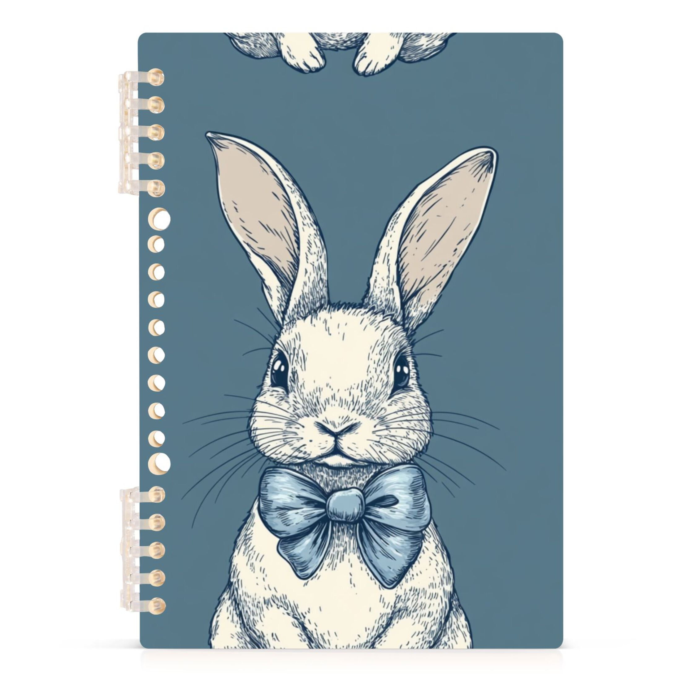 Notebooks Rabbits Ckdifva Rabbits with Bows A5 Ring Binder Notebook Journey Note Diary ...