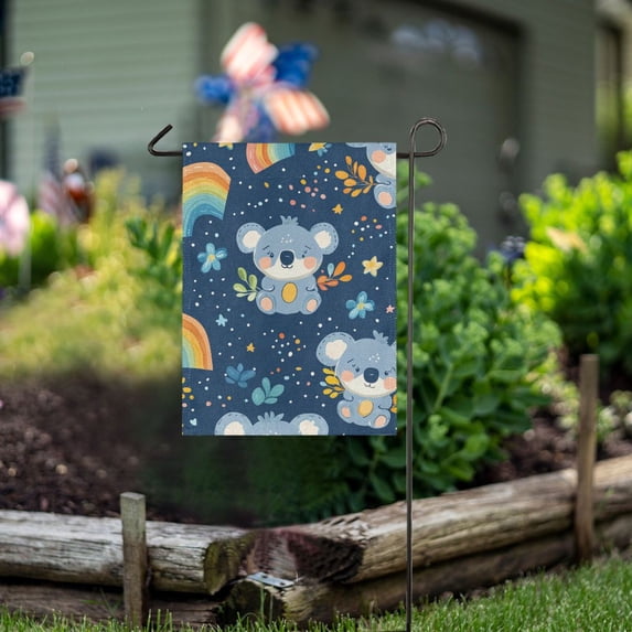 Ckdifva Rainbows Koalas Garden Flag 12 x 18 Inch Vertical Double Sided for Yard Lawn Outdoor Outside