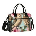 thumbnail image 1 of Ckdifva Roses Floral Birds Cooler Bag Cooler Cooling Tote Lunch Bag Lunch Box Front Pocket with Shoulder Strap, 1 of 6