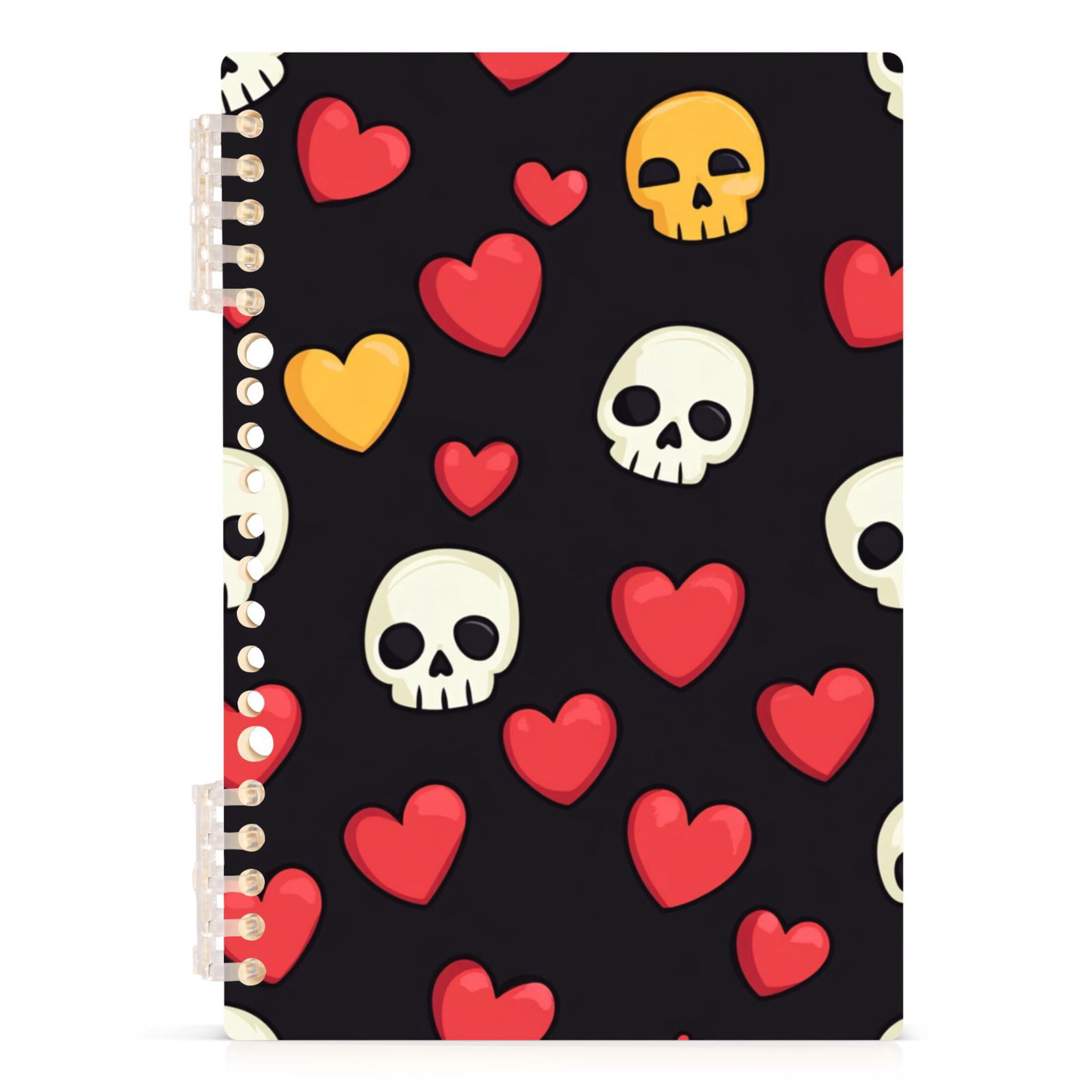Ckdifva Skulls Hearts A5 Ring Binder Notebook Journey Note Diary ...