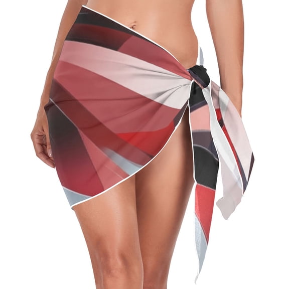 Ckdifva Swirl Beach Cover Up for Women Swimsuit Coverups Bikini Wrap Short Skirt