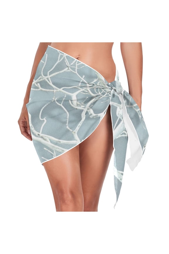 Trees Branches Beach Cover Up for Women Swimsuit Coverups Bikini Wrap Short Skirt