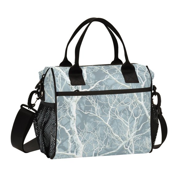Ckdifva Trees Branches Cooler Bag Cooler Cooling Tote Lunch Bag Lunch Box Front Pocket with Shoulder Strap