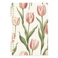 thumbnail image 1 of Ckdifva Tulip Flowers Floral A5 Ring Binder Notebook Journey Note Diary College Ruled Study 60 Pages, 1 of 8