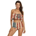 thumbnail image 1 of Ckdifva Us Flag Painting Womens High Waisted Bikini Set Two Piece Swimsuit Bathing Suits, 1 of 5