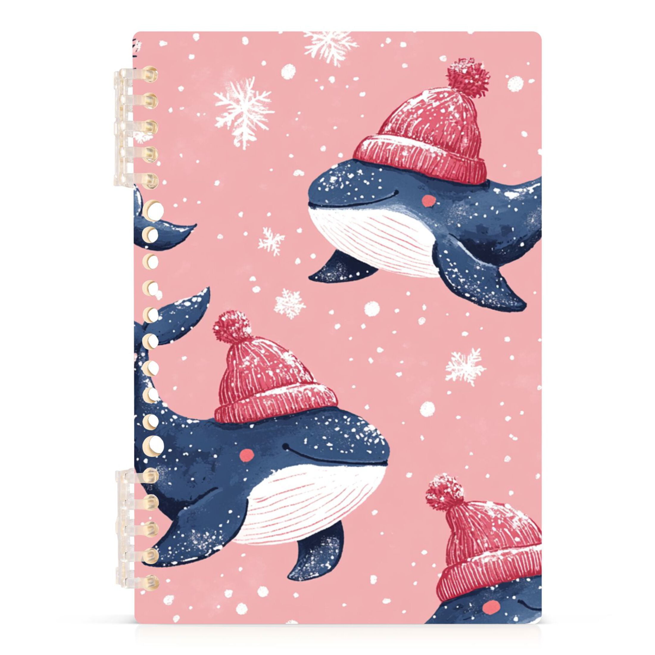 Ckdifva Whales and Snow A5 Ring Binder Notebook Journey Note Diary ...